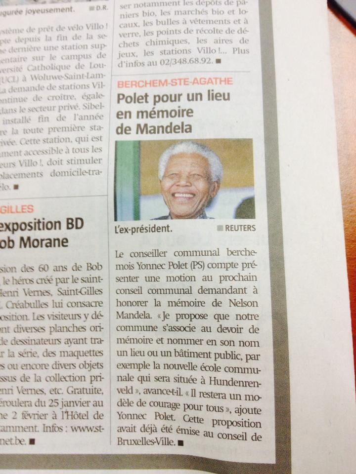 Le PS pour un lieu dédié à Nelson Mandela